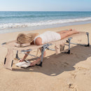 Adjustable Tanning Chaise Lounge Set of 2 with Face Hole