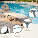 Adjustable Tanning Chaise Lounge Set of 2 with Face Hole