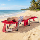 Adjustable Tanning Chaise Lounge Set of 2 with Face Hole