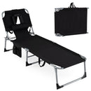 Adjustable Tanning Chaise Lounge Set of 2 with Face Hole