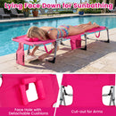 Adjustable Tanning Chaise Lounge Set of 2 with Face Hole
