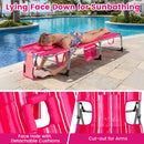 Adjustable Tanning Chaise Lounge Set of 2 with Face Hole