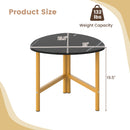 Set of 2 Triangle Coffee Table Oval with Metal Legs