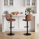 Swivel Bar Stools Set of 2 with Adjustable Height