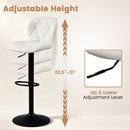 Swivel Bar Stools Set of 2 with Adjustable Height