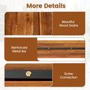 Acacia Wood Patio Bench Set of 2, 47.5" Outdoor Dining Bench