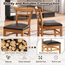 Set of 2 Wooden Dining Chair with Rubber Wood Legs for Restaurant