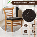 Set of 2 Wooden Dining Chair with Rubber Wood Legs for Restaurant