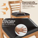 Set of 2 Wooden Dining Chair with Rubber Wood Legs for Restaurant