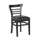 Set of 2 Wooden Dining Chair with Rubber Wood Legs for Restaurant