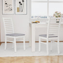 Set of 2 Wooden Dining Chair with Rubber Wood Legs for Living Room