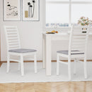 Set of 2 Wooden Dining Chair with Rubber Wood Legs for Living Room