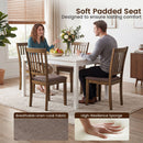 Upholstered Dining Chairs Set of 2 with Rubber Wood Frame