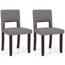 Set of 2 Wooden Dining Chair with Acacia Wood Frame Padded Seat and Back