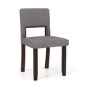 Set of 2 Wooden Dining Chair with Acacia Wood Frame Padded Seat and Back