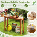 Wooden Plant Stand Set of 2 - Solid Shorea Hardwood