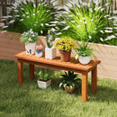 Wooden Plant Stand Set of 2 - Solid Shorea Hardwood