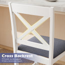 Set of 2 X-Back Bar Stools with Upholstered Cushioned Seats