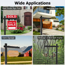 Set of 4 6 Feet Vinyl UPVC Real Estate Realtor Yard Sign Post