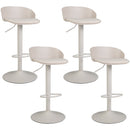 Adjustable Swivel Bar Stools Set of 4 with Back & Footrest