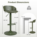 Adjustable Swivel Bar Stools Set of 4 with Back & Footrest