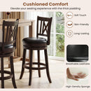 Swivel Bar Stools Set of 4 with Backrest and Footrest