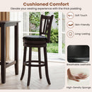 Swivel Bar Stools Set of 4 with Backrest and Footrest