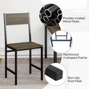 Set of 4 Dining Chairs with Metal Legs and Slanted Back