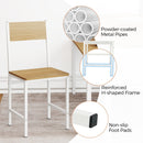 Set of 4 Dining Chairs with Metal Legs and Slanted Back