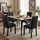 Set of 4 Dining Chairs with Solid Rubber and Wood Legs