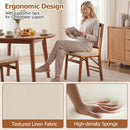 Set of 4 Foldable Upholstered Kitchen Chairs with Padded Seat
