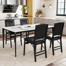 Set of 4 Folding Dining Chairs with Padded Seat and High Backrest