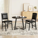 Set of 4 Folding Dining Chairs with Padded Seat and High Backrest