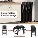 Set of 4 Folding Dining Chairs with Padded Seat and High Backrest