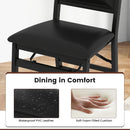 Set of 4 Folding Dining Chairs with Padded Seat and High Backrest