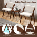 Set of 4 Folding Kitchen Dining Chairs with Rubber Wood Legs