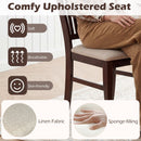 Dining Chairs Set of 4 with Padded Seats and Rubber Wood Frame