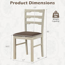 Upholstered Dining Chairs Set of 4 with Wood Frame