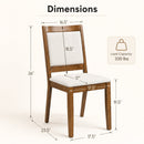 Upholstered Dining Chairs Set of 4 with Padded Backrest