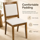 Upholstered Dining Chairs Set of 4 with Padded Backrest