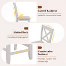 Counter Height Bar Stools Set of 4 with Footrest - White