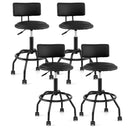 Swivel Bar Stool with Backrest - Height Adjustable