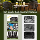 Set of 4 Outdoor Bar Stool 25.5 Inch Counter Height Cast Aluminum Bar Chairs-Copper