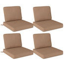 Set of 4 Outdoor Patio Cushion Set with Removable Covers