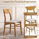 Upholstered Dining Chairs Set of 4 with Curved Backrest