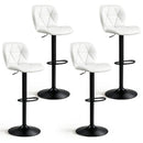 Swivel Bar Stools Set of 4 with Adjustable Height