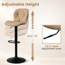 Swivel Bar Stools Set of 4 with Adjustable Height