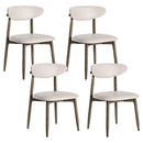 Upholstered Dining Chairs Set of 4 with Curved Backrest