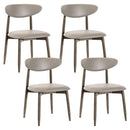 Upholstered Dining Chairs Set of 4 with Curved Backrest