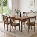 Upholstered Dining Chairs Set of 4 with Rubber Wood Frame